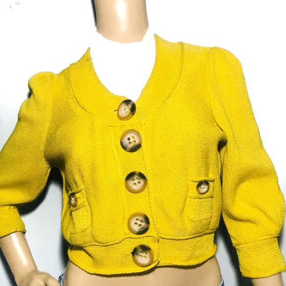 Anne Klein Sweaters - ANNE KLEIN Vibrant Yellow Cardigan